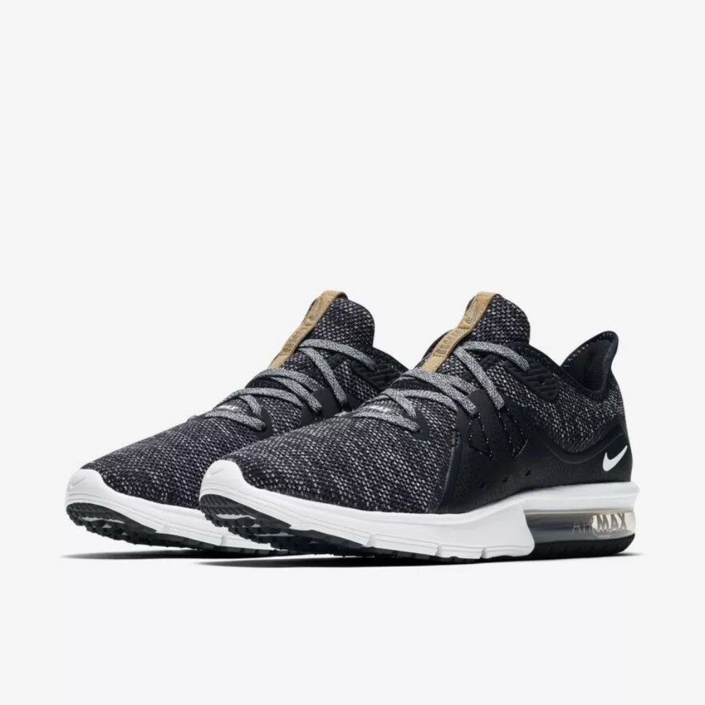Nike Air Max Sequent 3 Low Womens Running Shoes Black/Gray 908993-011 NEW Sz 6.5 - Picture 6 of 9